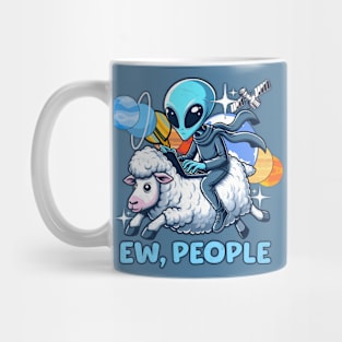 Alien Riding a Sheep Mug